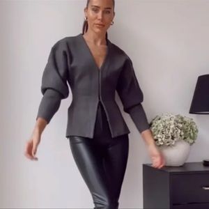 ZARA WIDE SLEEVE KNIT CARDIGAN